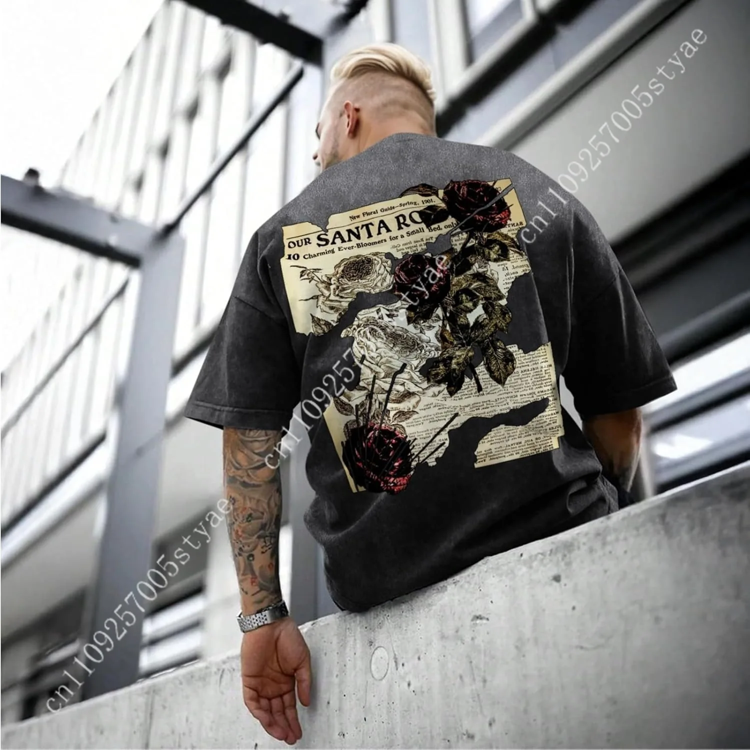 Mens Acid Wash Tshirt Oversize - огляд і ціна Acid Wash Vintage Graphic T Shirt