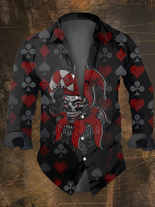 Halloween Men's Dark Skull Pri - огляд і ціна Vintage Hawaiian Floral Shirt